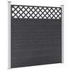 vidaXL WPC Fence Set 5 Square 872x185 Grey