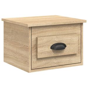 vidaXL Wall-mounted Bedside Cabinet Sonoma Oak 41.5x36x28cm