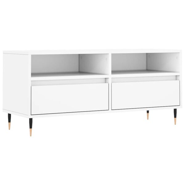 vidaXL TV Cabinet White 100x34.5x44.5 cm Engineered Wood