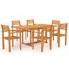 vidaXL 9 Piece Garden Dining Set Solid Teak Wood