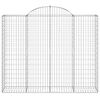 vidaXL Arched Gabion Baskets 30 pcs 200x50x160/180 cm Galvanised Iron