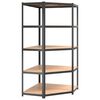 vidaXL 5-Layer Shelves 3 pcs Anthracite Steel&Engineered Wood