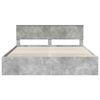 vidaXL Bed Frame Concrete Grey 200 x 200 cm Engineered Wood