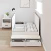 vidaXL Storage Bed Frame with Drawer White 75 cm Engineered Wood