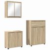 vidaXL Bathroom Furniture Set 3 pcs Sonoma Oak Engineered Wood