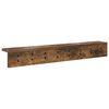 vidaXL Wall-Mounted Coat Rack Smoked oak 80 x 10.5 x 10.5 cm