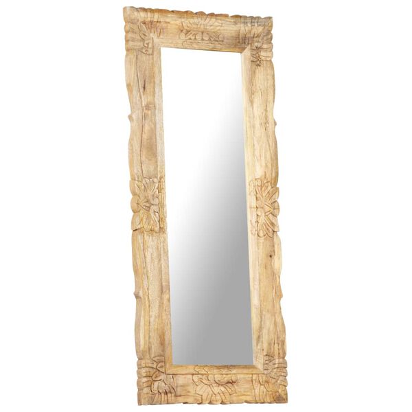 vidaXL Mirror 110x50 cm Solid Mango Wood