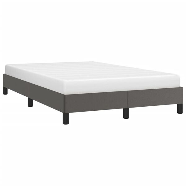 vidaXL Bed Frame without Mattress Grey 120x190 cm Small Double Faux Leather