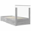 vidaXL Bed Frame with Drawer Grey Sonoma 90 x 200 cm Engineered Wood