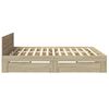 vidaXL Bed Frame with Headboard without Mattress Sonoma Oak 180x200 cm Super King
