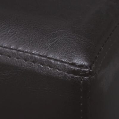 vidaXL Bench 139,5 cm Dark Brown Faux Leather