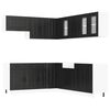 vidaXL 11 Piece Kitchen Cabinet Set "Kalmar" Black Engineered Wood