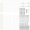 vidaXL Garden Fence 6 pcs White 10.2 x 1.5 m Powder-coated Steel
