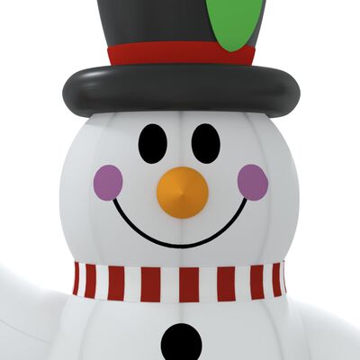 vidaXL Inflatable Snowman with LEDs 120 cm