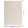 vidaXL Rug ZIZUR Cream 120x170 cm Jute Look Indoor and Outdoor