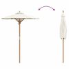vidaXL Garden Parasol Cream white 150 x 150 x 210 cm Bamboo