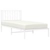 vidaXL Metal Bed Frame without Mattress with Headboard White 90x190cm
