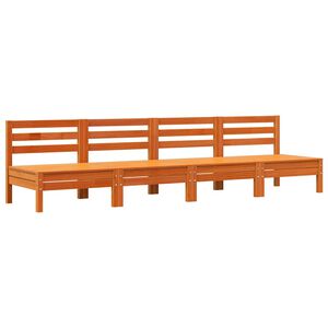 vidaXL Garden Sofas Armless 4 pcs Wax Brown Solid Wood Pine