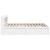 vidaXL Bed Frame with Headboard White 140x190 cm Solid Wood Pine