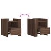 vidaXL Bedside Cabinet Brown Oak 45x50x50 cm Engineered Wood