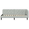 vidaXL Corner Bed Frame with Headboard Light Grey 80 x 200 cm Velvet