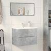 vidaXL Bathroom Cabinet Concrete Grey 60x38.5x45 cm Engineered Wood