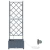 vidaXL Garden Planter LiGht Grey 40 x 40 x 126 cm Steel