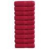 vidaXL Premium Wash Towels SOLUND 10 pcs Red 30x30 cm 600 gsm