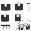 vidaXL Kids'Loft Bed Frame with Curtains White and Black 90 x 190 cm