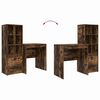 vidaXL Desk with Drawer 2 pcs Smoked Oak