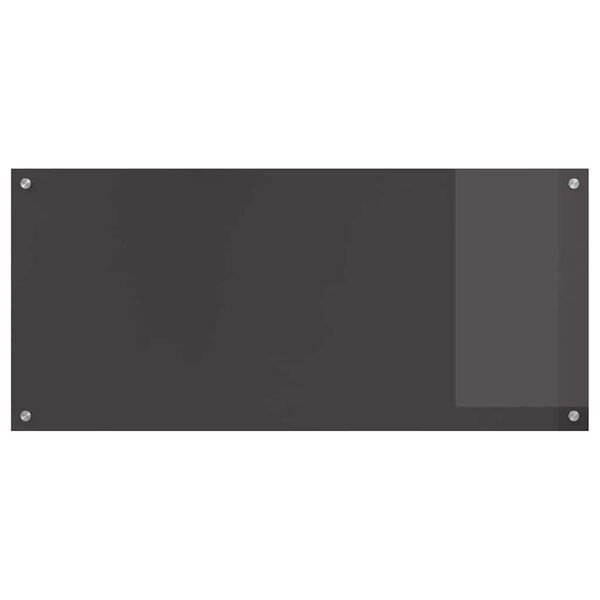 vidaXL Kitchen Backsplash 2 pcs Dark Grey 110 x 50 cm Tempered Glass