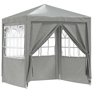 vidaXL Party Tent 200 x 200 x 240 cm Light Grey PE and Steel