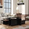 vidaXL Coffee Tables 2 pcs High Gloss Black 111.5x50x33 cm Engineered Wood
