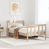 vidaXL Bed Frame without Mattress 75x190 cm Small Single Solid Wood Pine