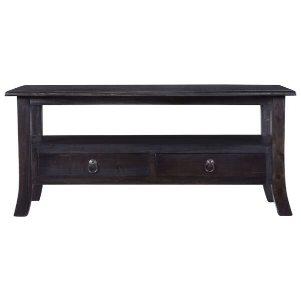 vidaXL Coffee Table Light Black Coffee 90x50x40 cm Solid Wood Mahogany