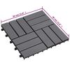 vidaXL Decking Tile 10 pcs Grey 30 x 30 cm Acacia Hardwood