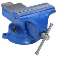 vidaXL Bench Vise Blue 100 mm Cast Iron