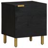 vidaXL Bedside Cabinet Black 40x33x46 cm Solid Wood Mango