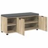 vidaXL Hall Bench with Cushion Plain Sonoma Oak 100 x 38 x 46 cm