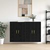 vidaXL Wall-Mounted Cabinet 2 pcs Black Oak 69.5 x 34 x 90 cm