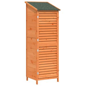 vidaXL Garden Shed with Roof Brown 59 x 56 x 176 cm Solid Fir Wood