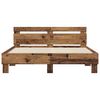 vidaXL Bed Frame with Headboard Solid Oak Wood