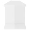 vidaXL Wall Shelf 2pcs High Gloss White 105x18x20cm Engineered Wood