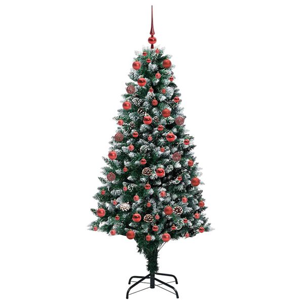 vidaXL Artificial Christmas Tree with 300 LEDs with Stand Green 180 cm