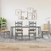 vidaXL 7 Piece Dining Set Panama Grey Solid Wood Pine