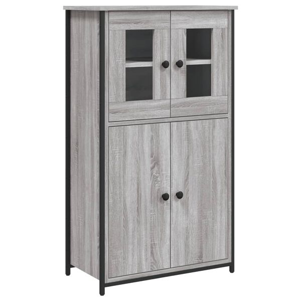 vidaXL Highboard Grey Sonoma 62x32x106.5 cm Engineered Wood