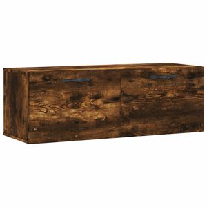 vidaXL Wall Cabinet Smoked Oak 100x36.5x35 cm Engineered Wood