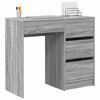 vidaXL Desk with Drawer Grey Sonoma 90 x 37.5 x 75 cm Engineered Wood