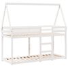 vidaXL Bunk Bed without Mattress White 75x190 cm Small Single Solid Wood Pine