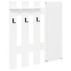 vidaXL Wall-Mounted Coat Rack Wall-Mounted White 100 x 10 x 100 cm